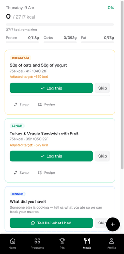 AI meal planning